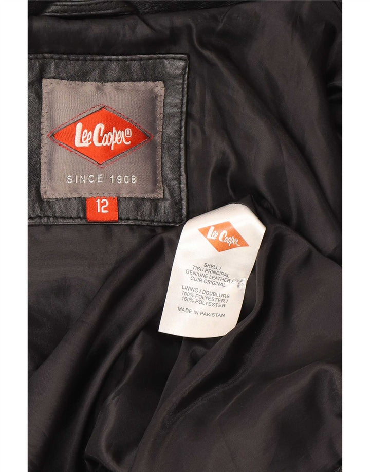 Женская кожаная куртка Lee Cooper UK 12, средний черный