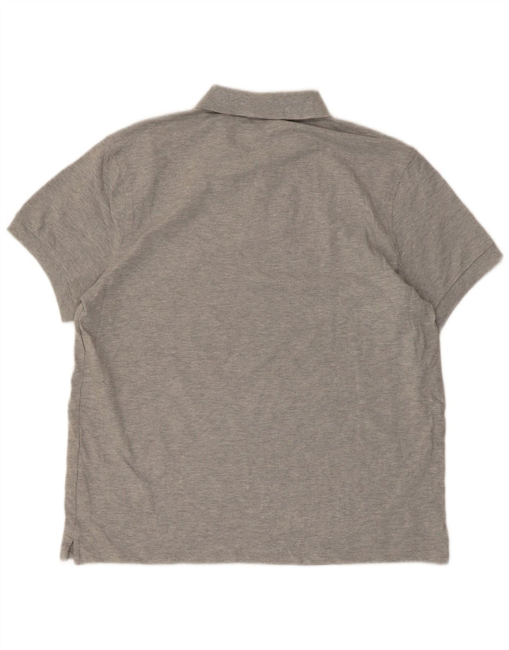 Мужская рубашка-поло J. Crew XL, серая, хлопковая в крапинку