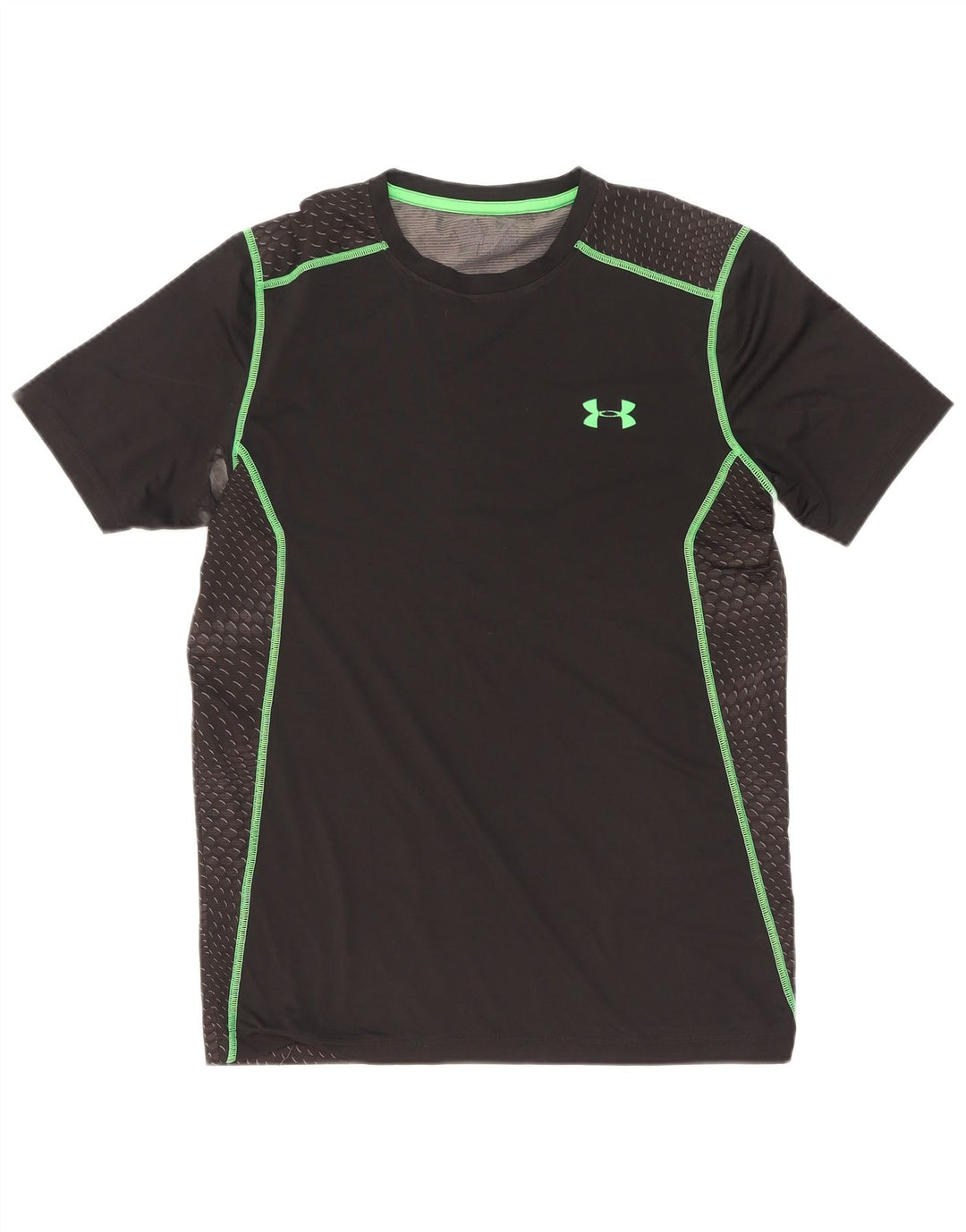 Мужская футболка Under Armour, маленький черный полиэстер с геометрическим рисунком