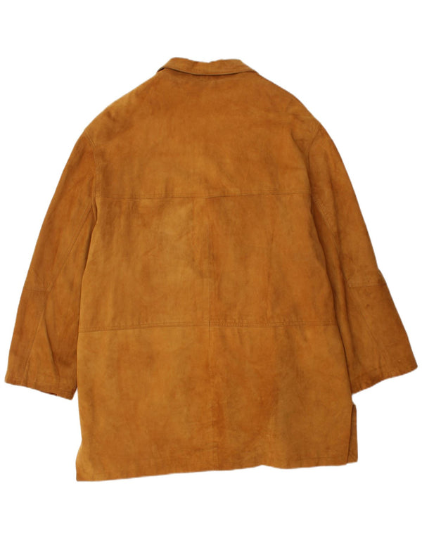 ВИНТАЖНАЯ женская замшевая куртка UK 18 XL коричневая кожа