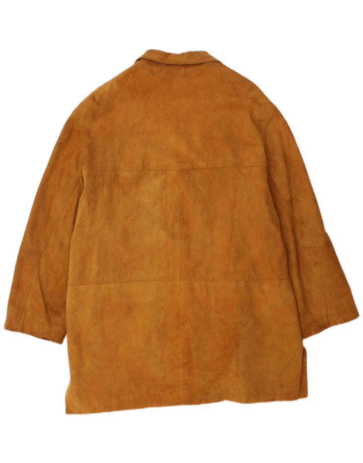 ВИНТАЖНАЯ женская замшевая куртка UK 18 XL коричневая кожа