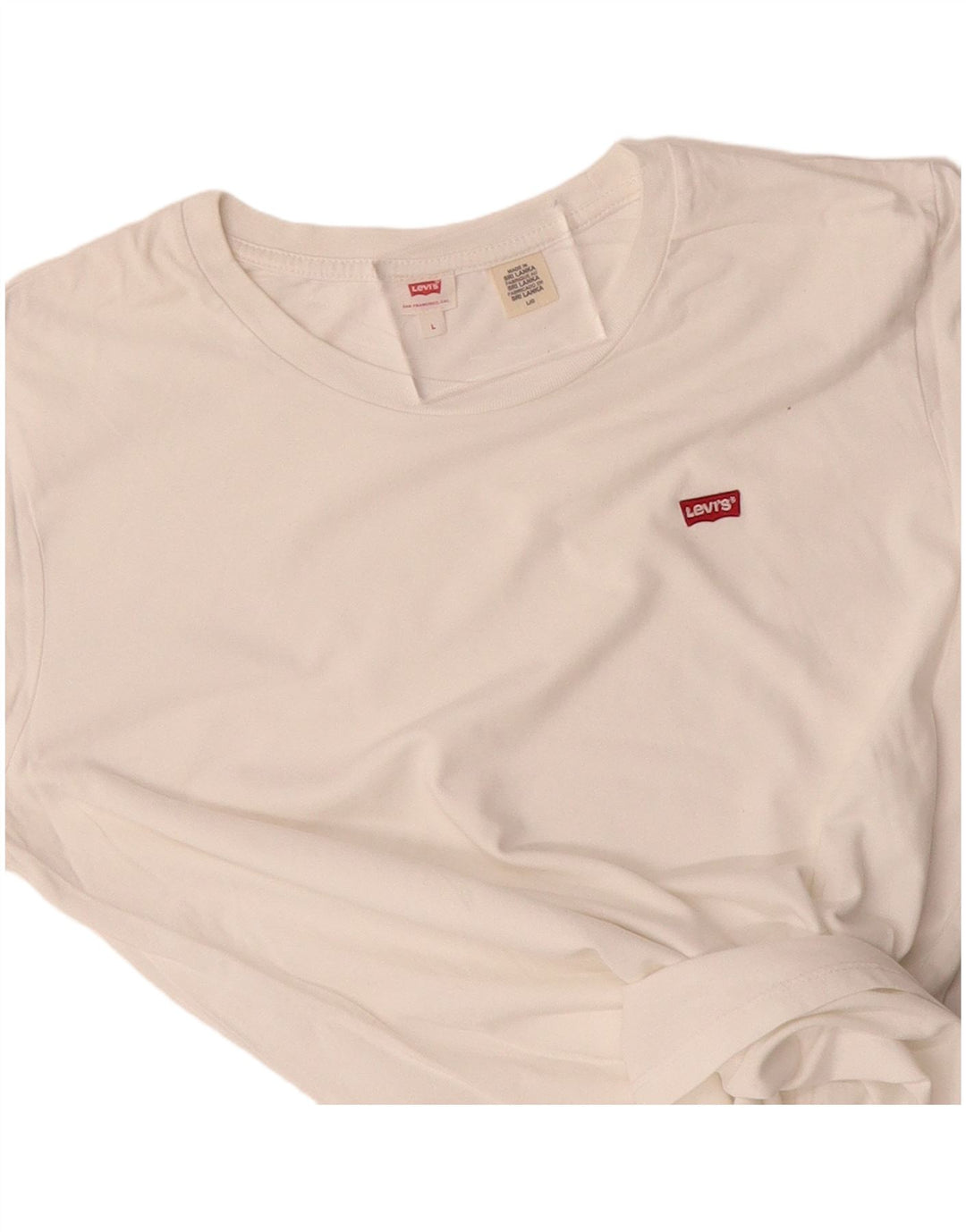 LEVI'S Womens T-Shirt Top UK 14 Large White