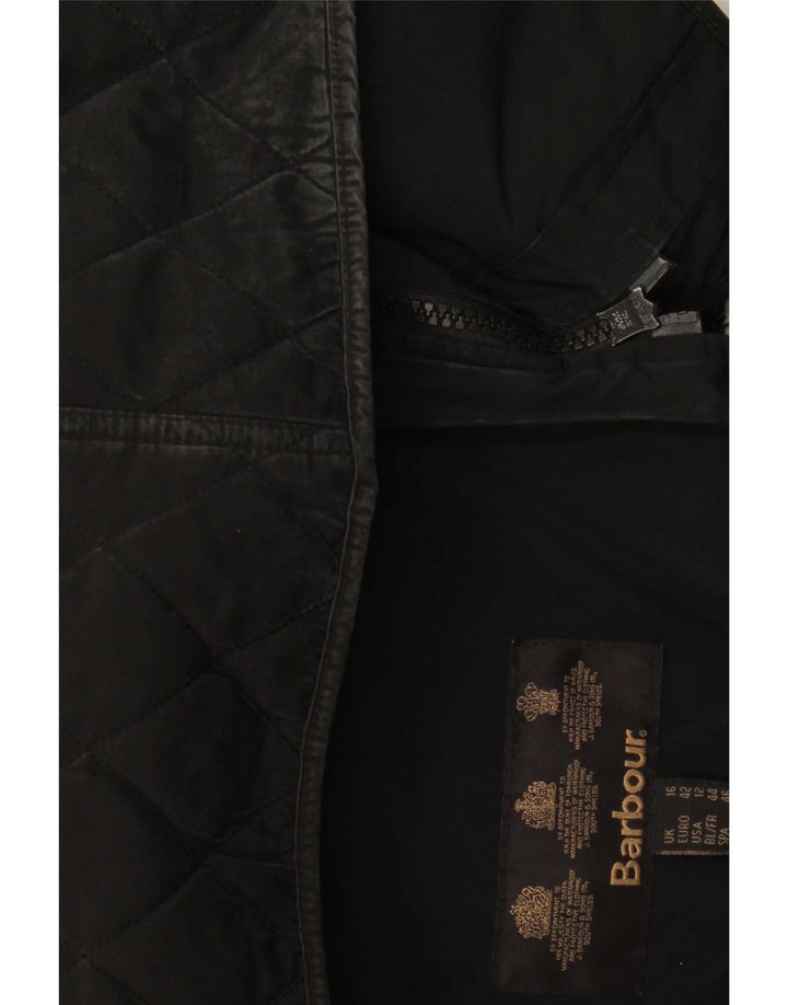 Женская стеганая куртка Barbour UK 16, большая черная, полиамид