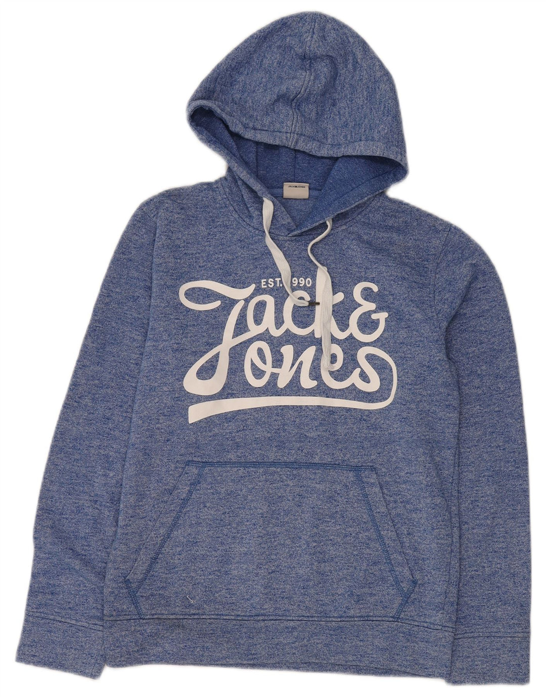 Мужской джемпер с капюшоном Jack & Jones с рисунком, маленький синий, полиэстер с крапинками