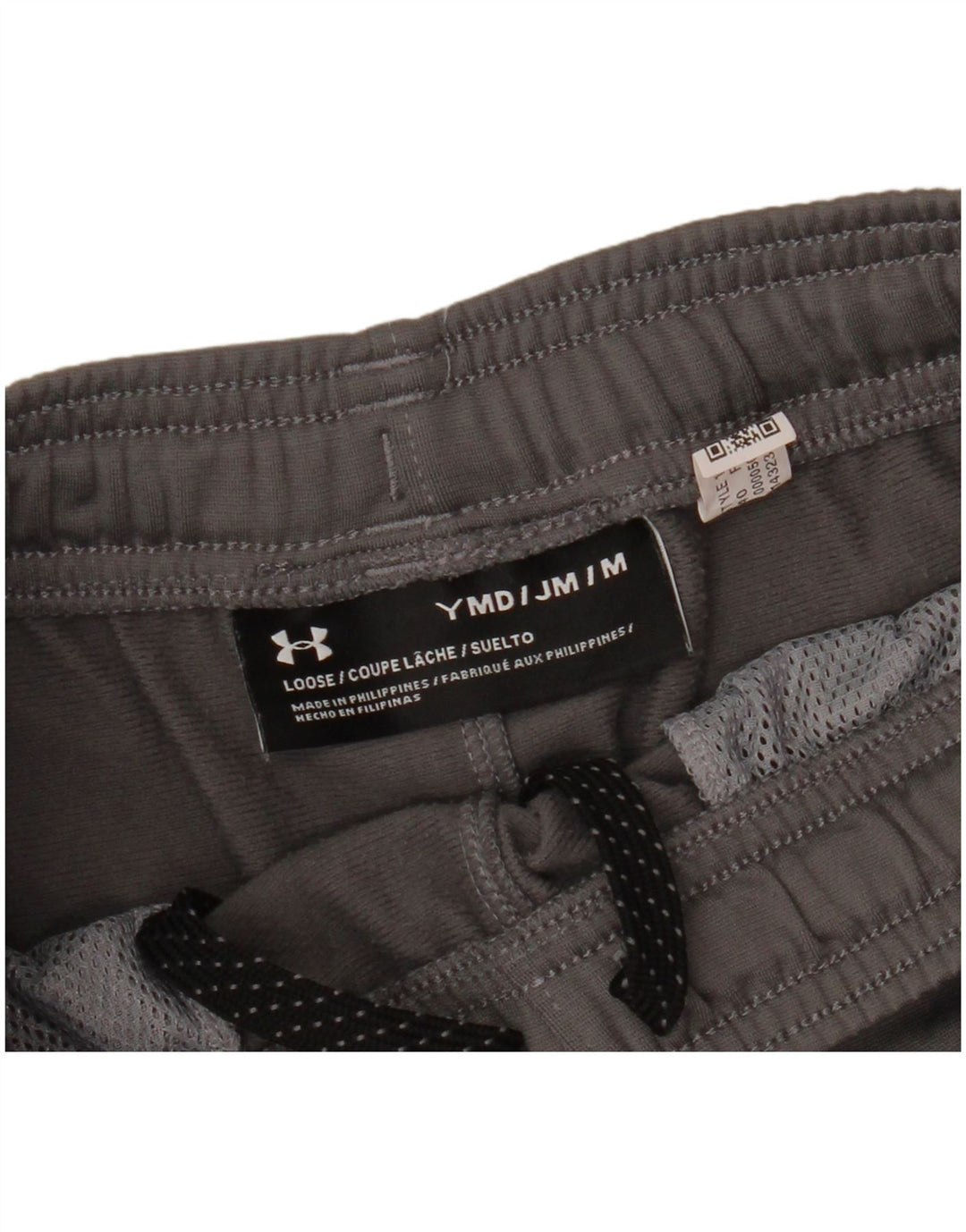 Спортивные брюки UNDER ARMOR для девочек 9–10 лет, средний серый цвет с цветными блоками