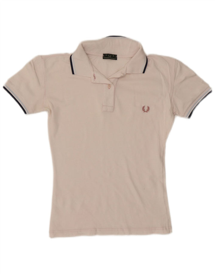 Женская рубашка поло Fred Perry UK 14, большая белая полоска