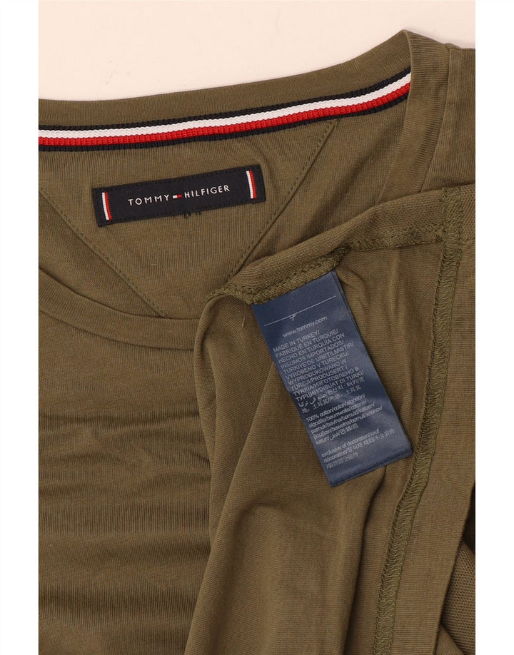 TOMMY HILFIGER Мужская футболка из хлопка среднего цвета хаки