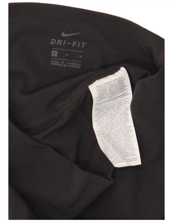 Женские леггинсы Nike Dri Fit UK 14, средний черный нейлон