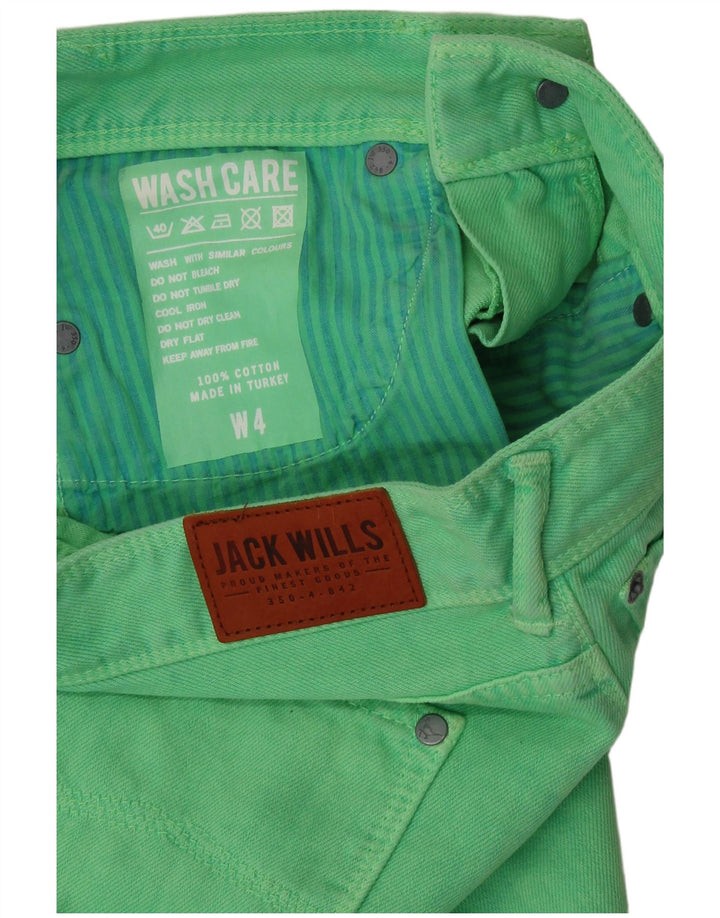 JACK WILLS Женская джинсовая юбка UK 4 XS W26 Зеленая хлопковая