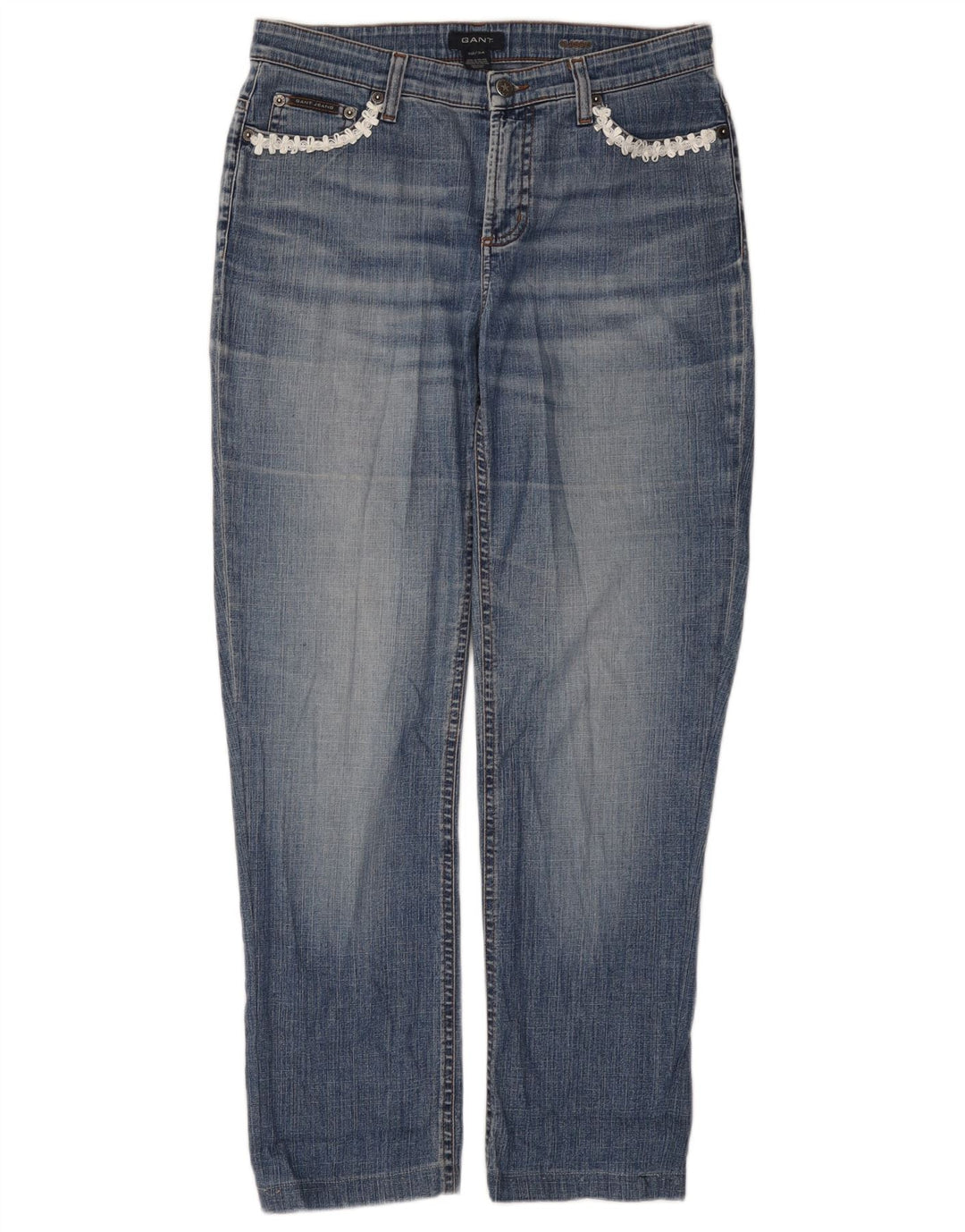Женские прямые джинсы Gant W30 L28, синий хлопок