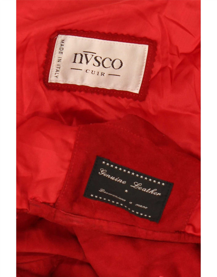 Женская замшевая куртка NVSCO UK 18 XL, красная кожа