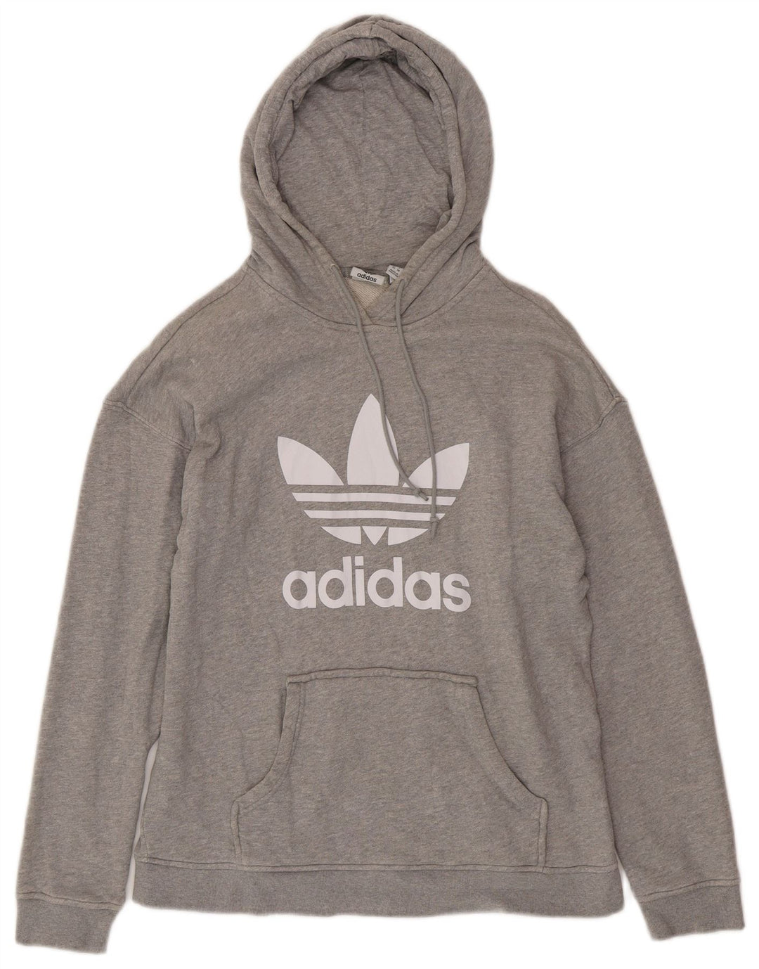 Женский джемпер с капюшоном ADIDAS Oversized UK 6 XS, серый хлопок