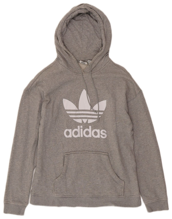 Женский джемпер с капюшоном ADIDAS Oversized UK 6 XS, серый хлопок