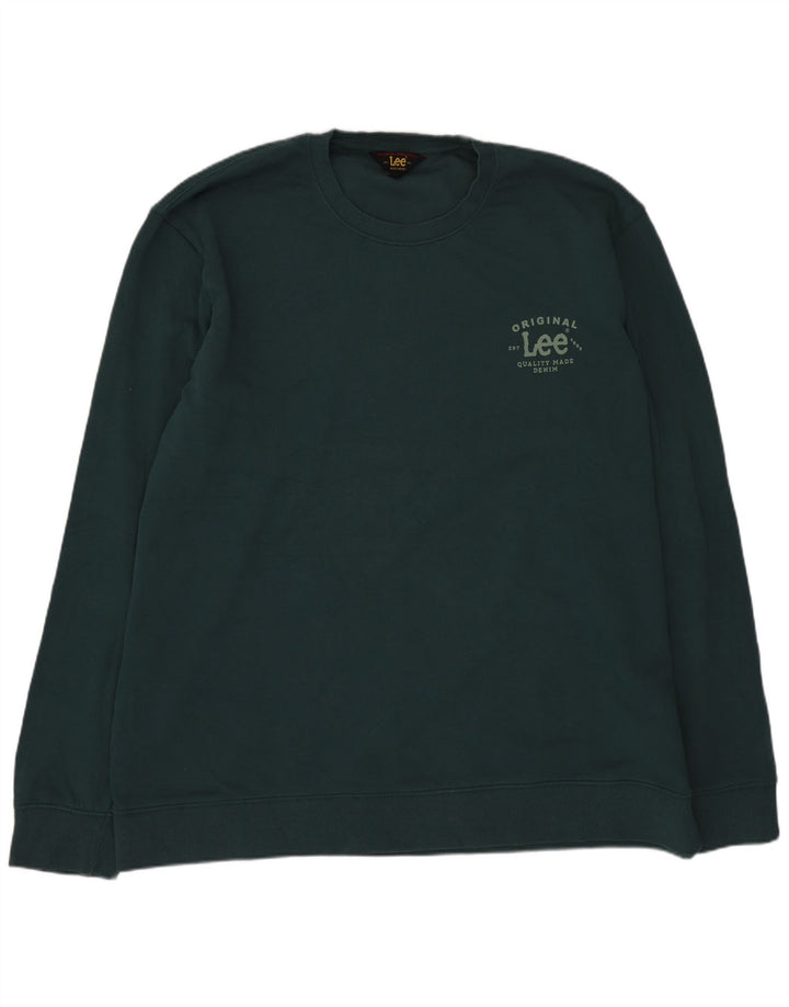 Мужской свитер Lee Regular Fit 2XL, зеленый хлопок