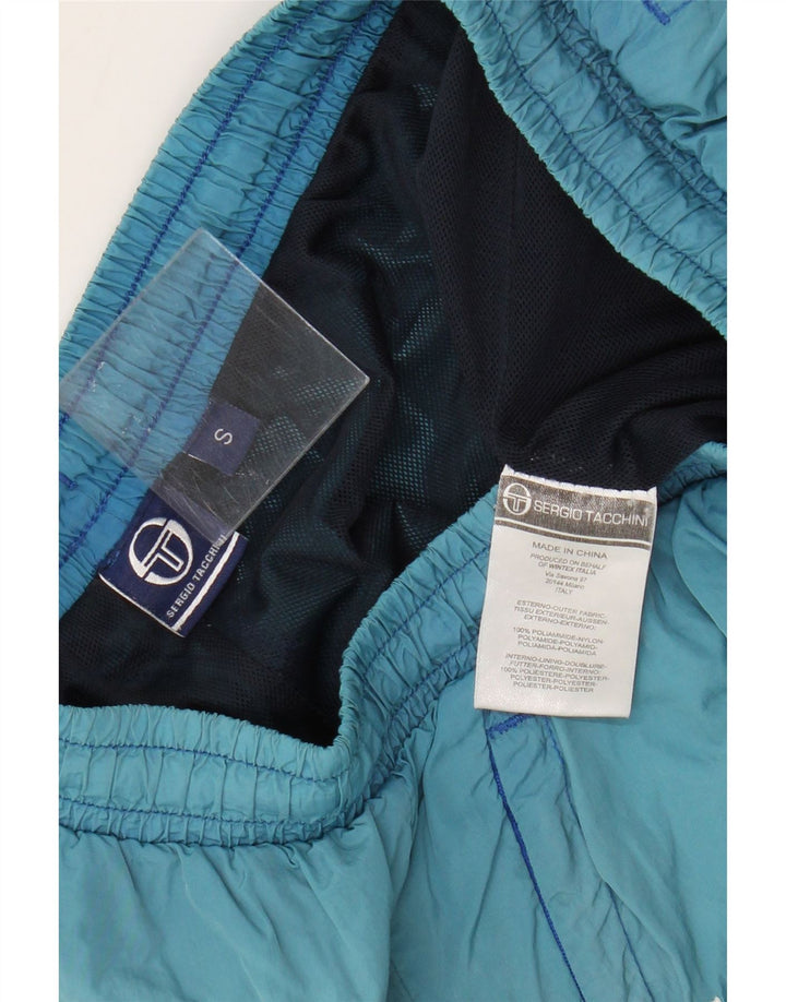 Мужские шорты для плавания Sergio Tacchini, маленькие бирюзовые, полиамид с цветными блоками