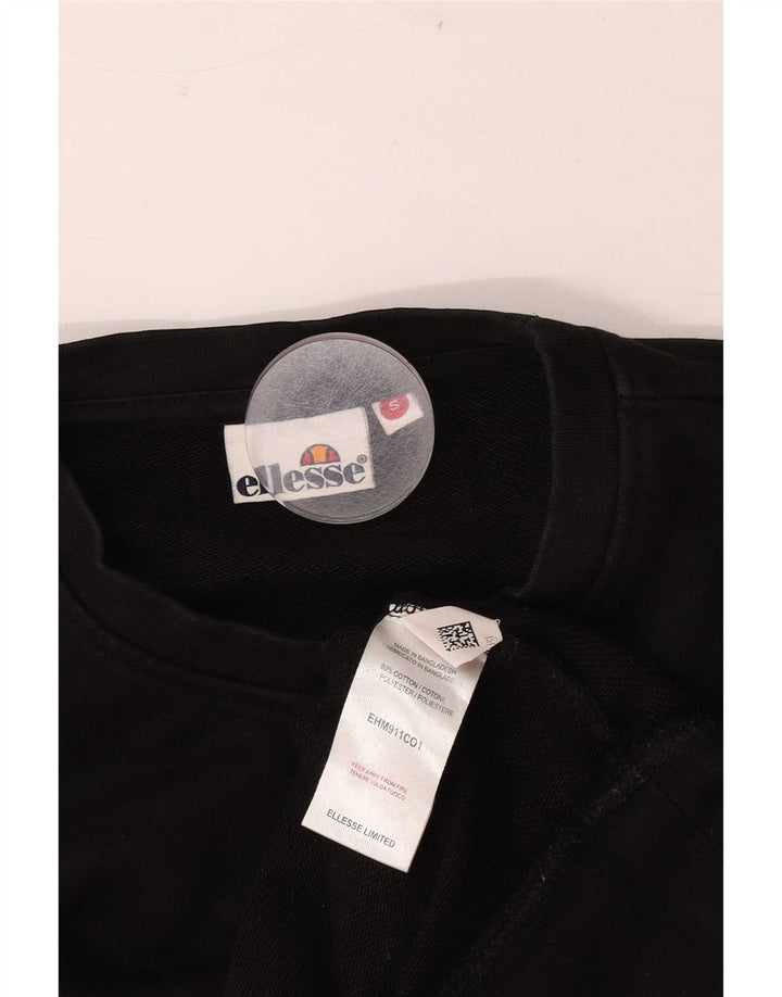 Ellesse Мужской свитшот с рисунком, маленький черный хлопковый джемпер