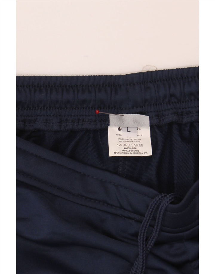 ASICS Womens Tracksuit Trousers UK 14 Large  Navy Blue Polyester Vintage Asics and Second-Hand Asics from Messina Hembry 