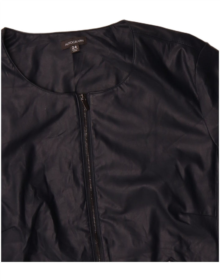 Женский бомбер Marks & Spencer Autograph UK 24 4XL Темно-синий