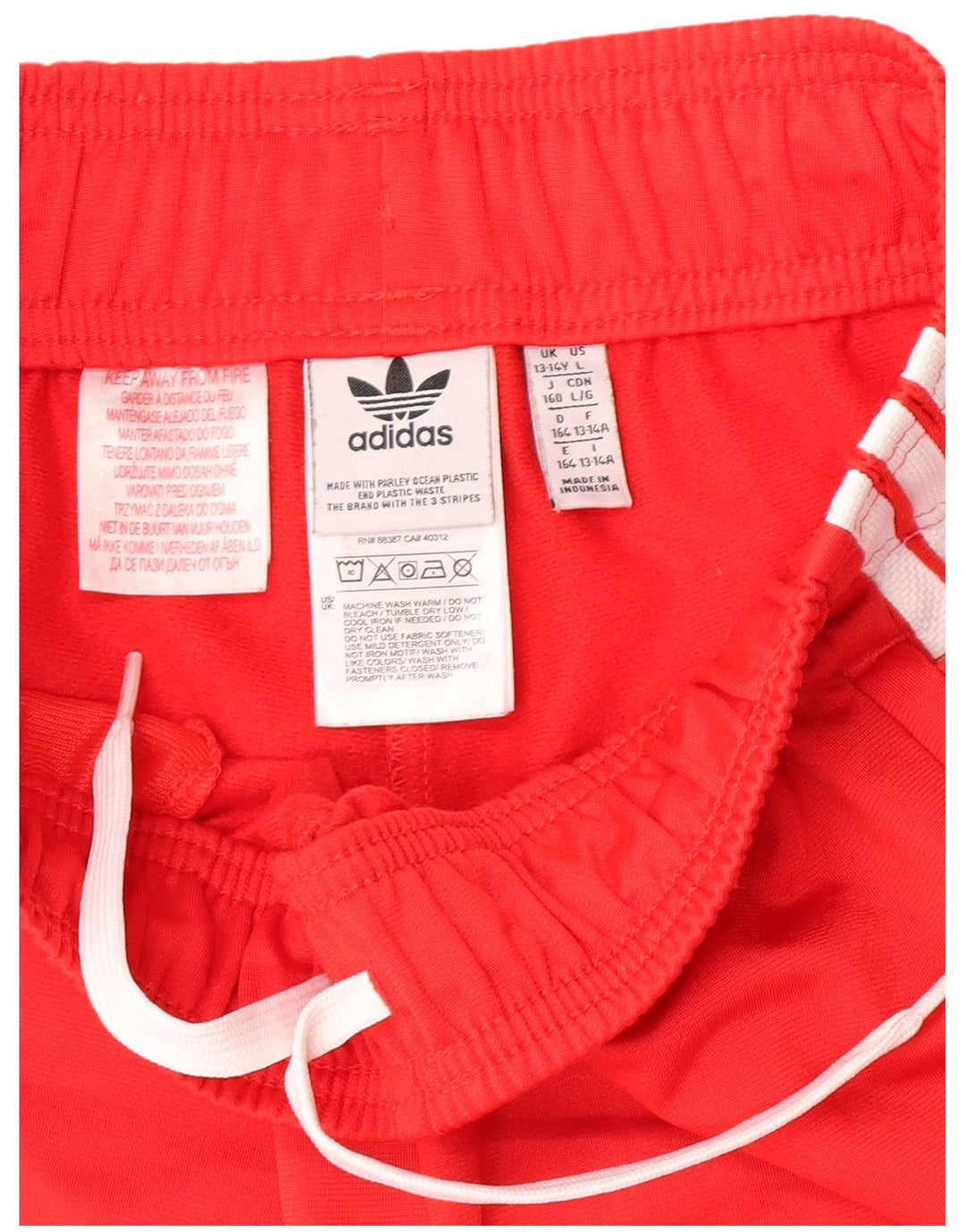 Спортивный костюм Adidas для мальчиков Брюки-джоггеры 13-14 лет Красный полиэстер