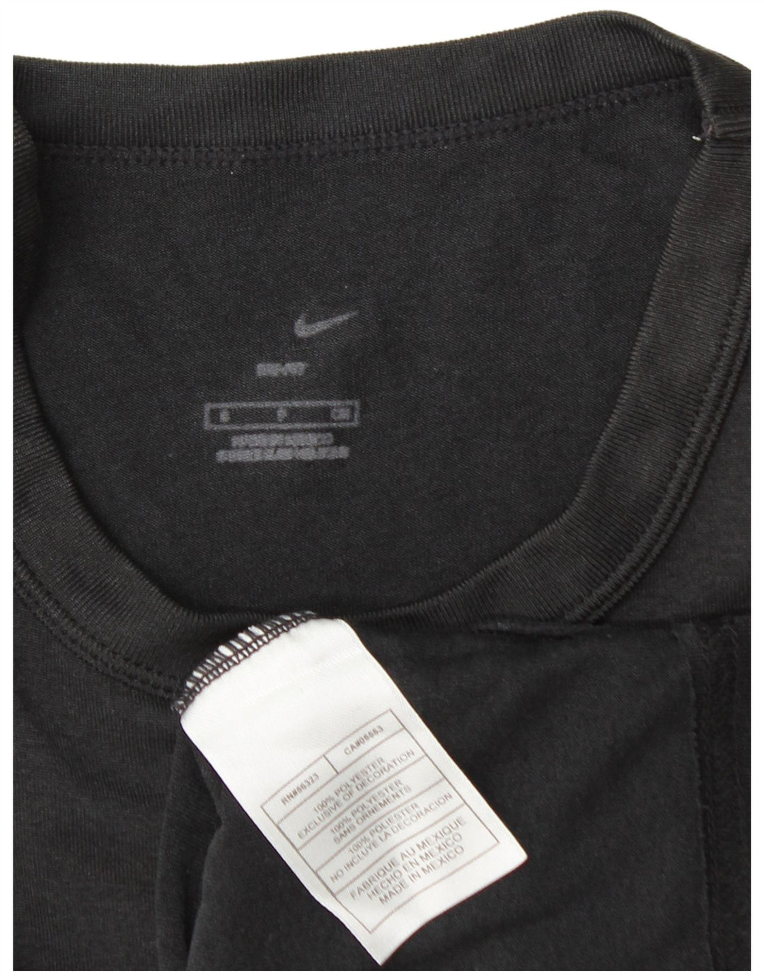 Мужская футболка Nike Dri Fit, средний черный полиэстер