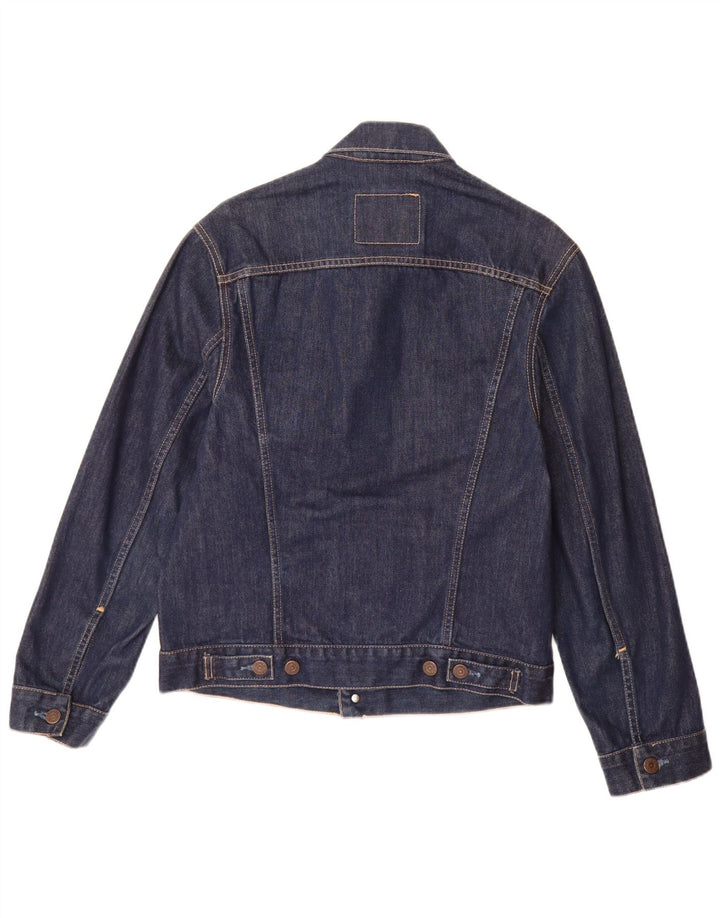 Мужская джинсовая куртка Levi's UK 36, маленькая, темно-синяя, хлопок