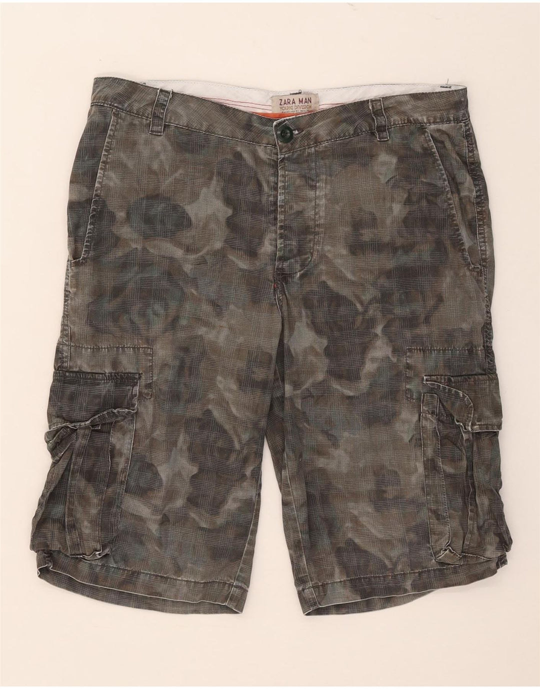 Мужские шорты карго Zara EU 40 Medium W31 Хаки Хлопок