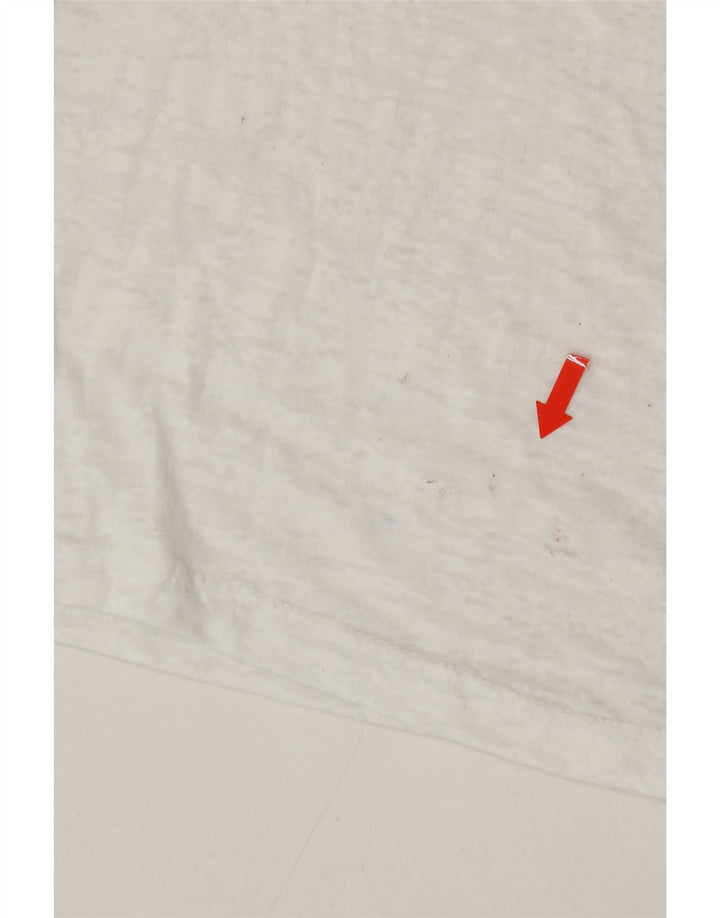 GENUINE MERCHANDISE Womens Graphic T-Shirt Top UK 12 Medium White Vintage Genuine Merchandise and Second-Hand Genuine Merchandise from Messina Hembry 