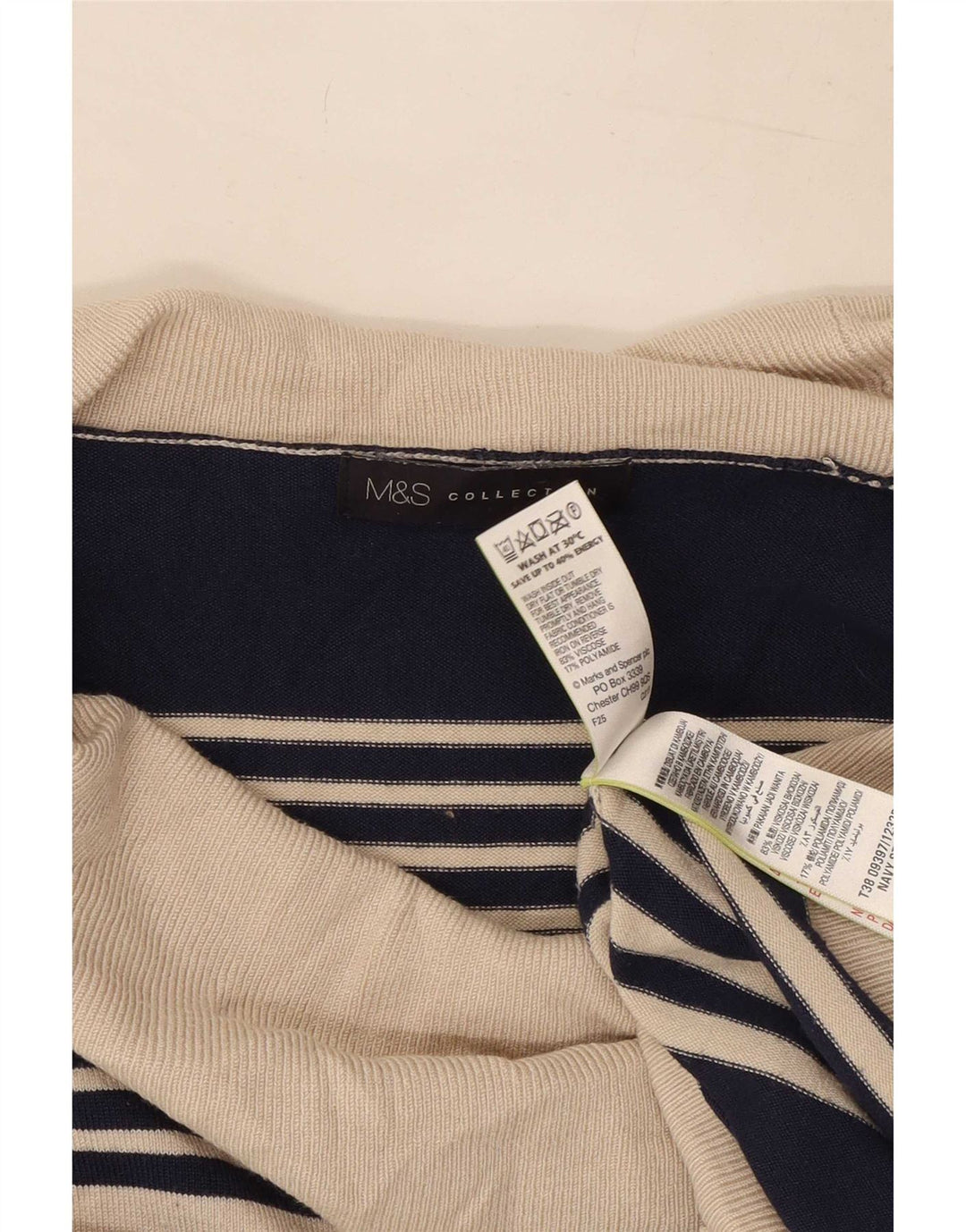 Женский джемпер с высоким воротником Marks & Spencer UK 14, средний темно-синий