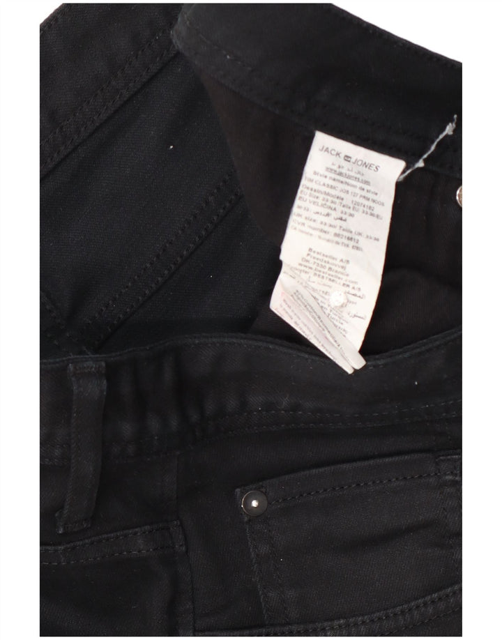 Мужские узкие джинсы Jack & Jones W33 L30, черный хлопок