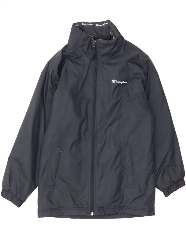 CHAMPION Boys Windbreaker Jacket 9-10 Years Navy Blue Polyester Vintage Champion and Second-Hand Champion from Messina Hembry 