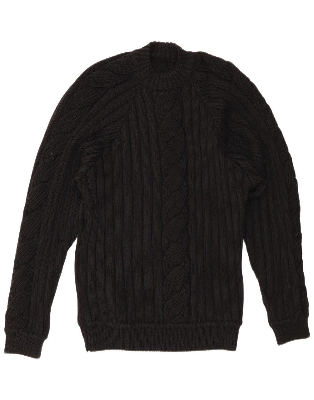 ВИНТАЖНЫЙ женский джемпер с круглым вырезом, Великобритания 20 2XL, черный