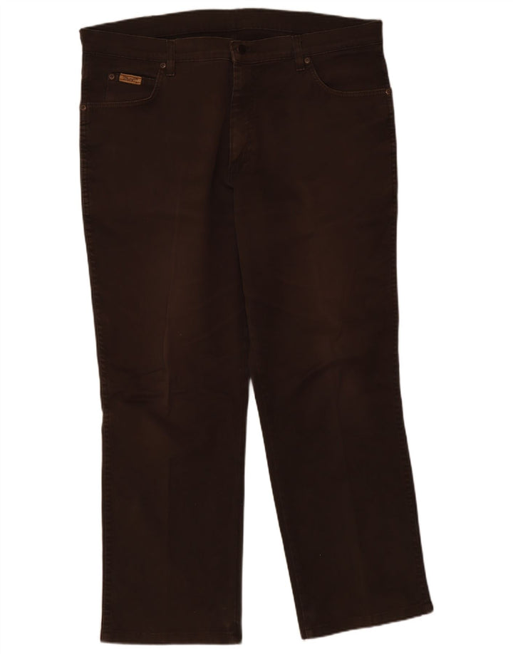Мужские прямые джинсы Wrangler Texas W38 L32, коричневые, хлопковые