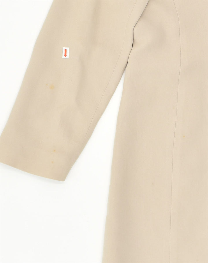 MAX & CO. Womens Overcoat UK 10 Small  Beige Acetate | Vintage Max & Co. | Thrift | Second-Hand Max & Co. | Used Clothing | Messina Hembry 
