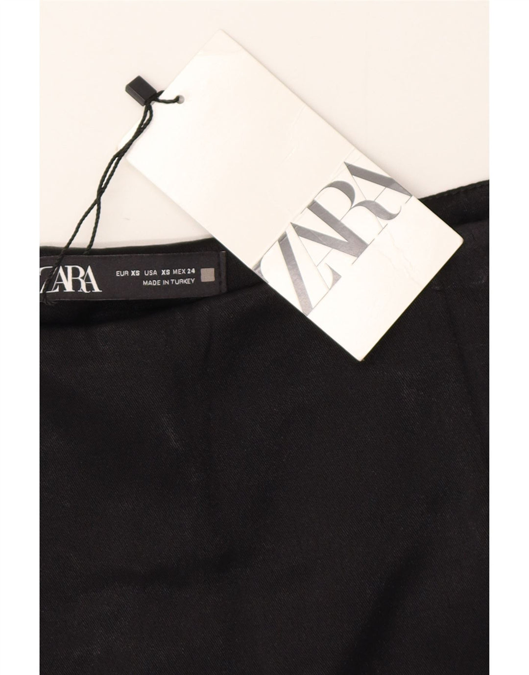 Женская юбка с запахом ZARA XS W24, черная вискоза