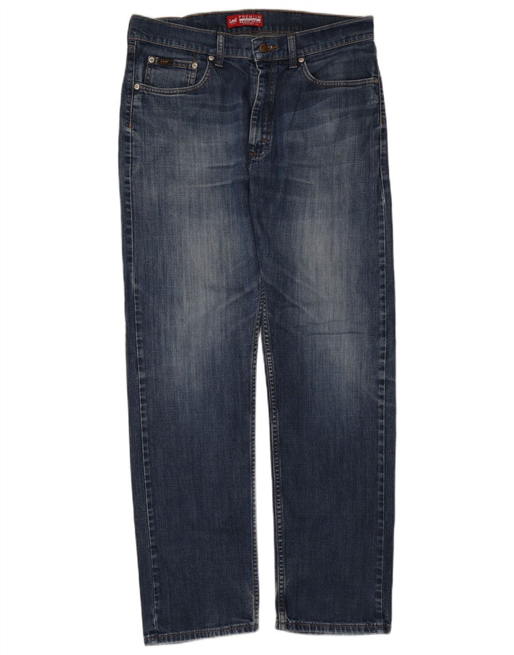 Мужские прямые джинсы Lee W34 L32 темно-синие, хлопок