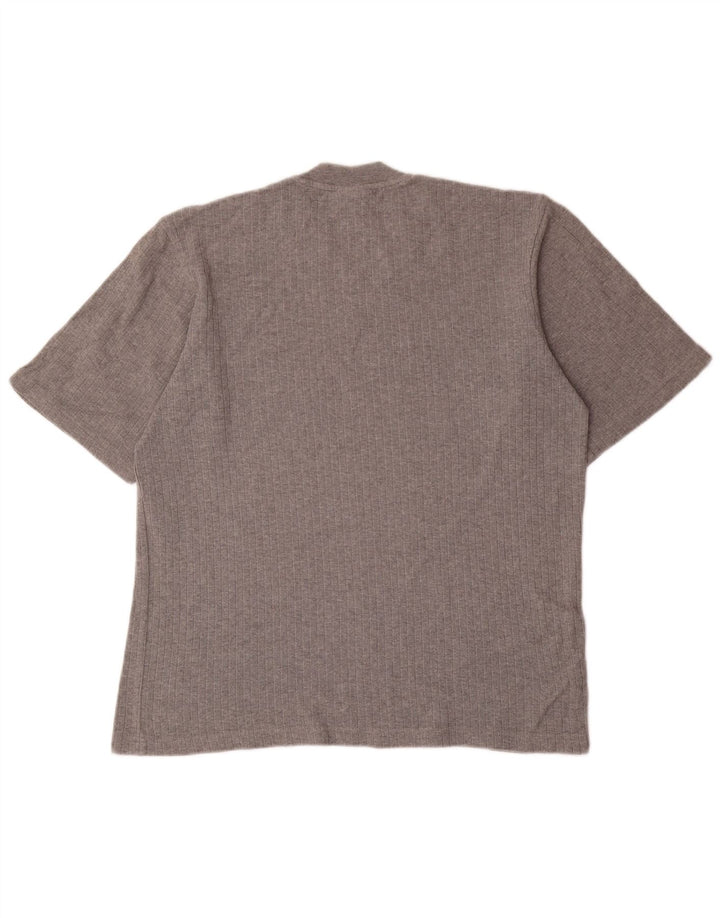 ADIDAS Mens T-Shirt Top Medium Grey Cotton