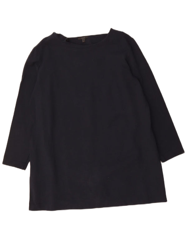 Женское платье-туника COS UK 16, большой размер, темно-синий, вискоза