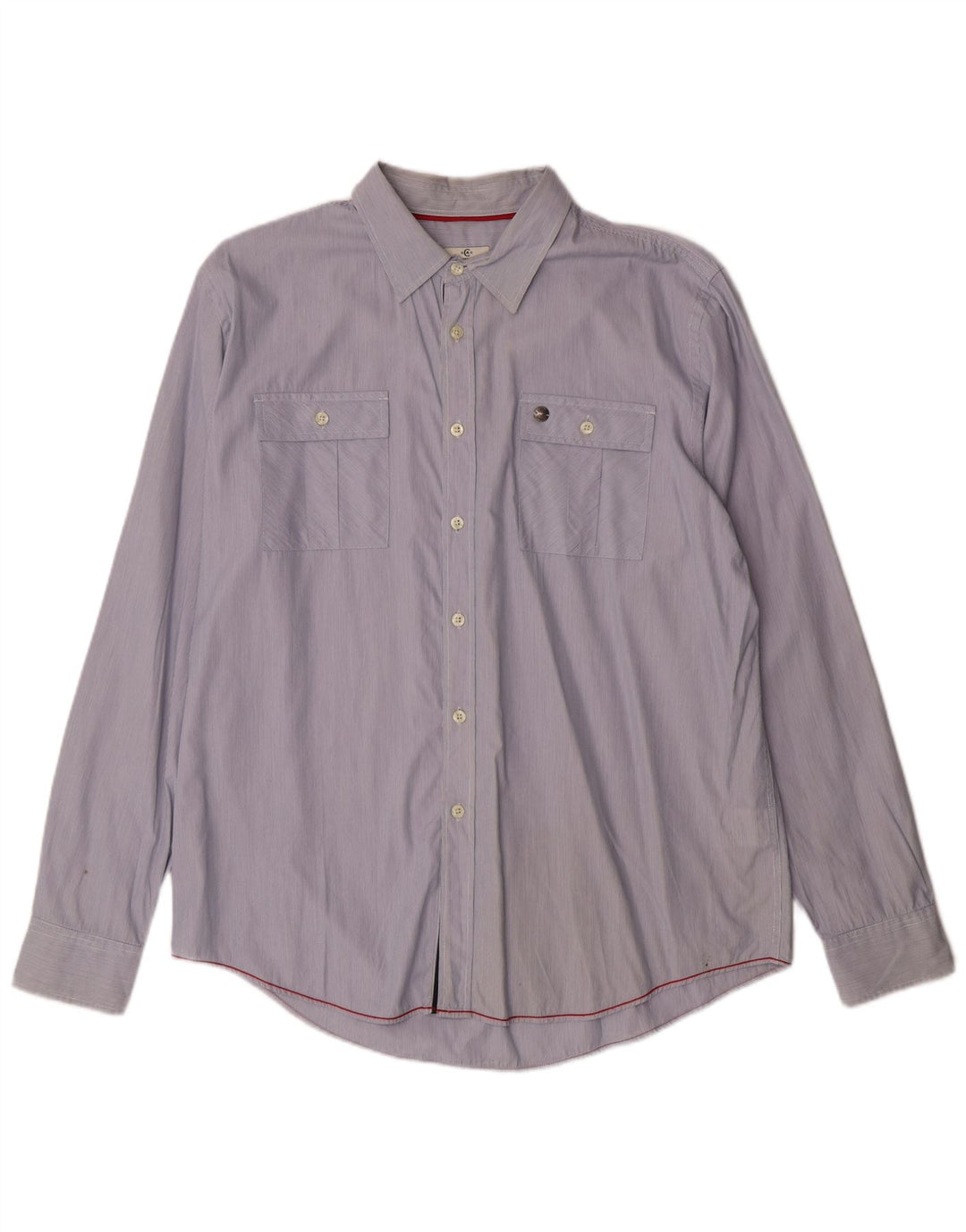 Мужская рубашка Cerruti 1881 XL, синяя хлопковая полоска