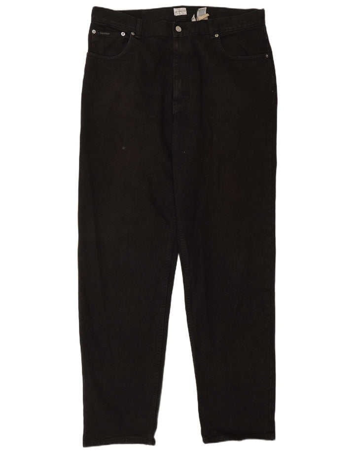 Женские зауженные джинсы CALVIN KLEIN W36 L34, черный хлопок