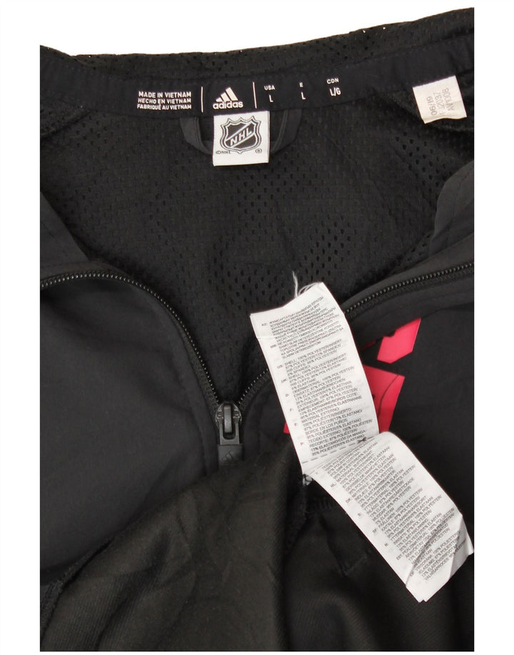 Мужская спортивная куртка с графическим рисунком ADIDAS Ottawa Senators, большая черная