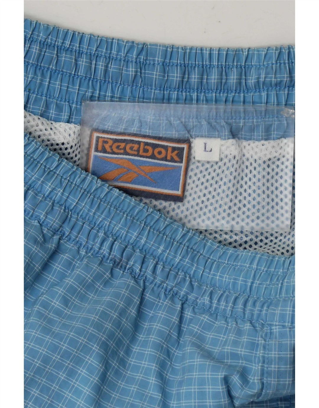 Мужские спортивные шорты Reebok, большие синие в клетку