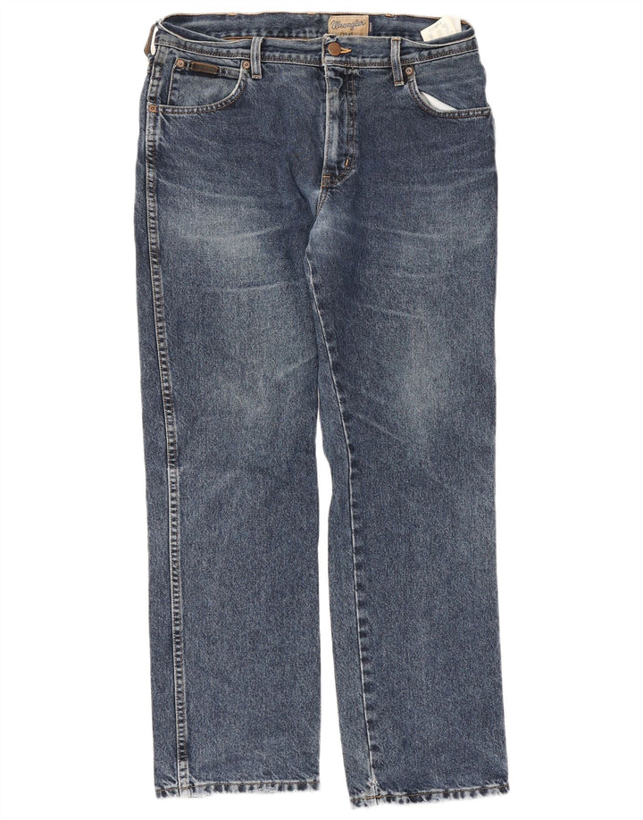 Мужские прямые джинсы Wrangler Texas W34 L30, синий хлопок