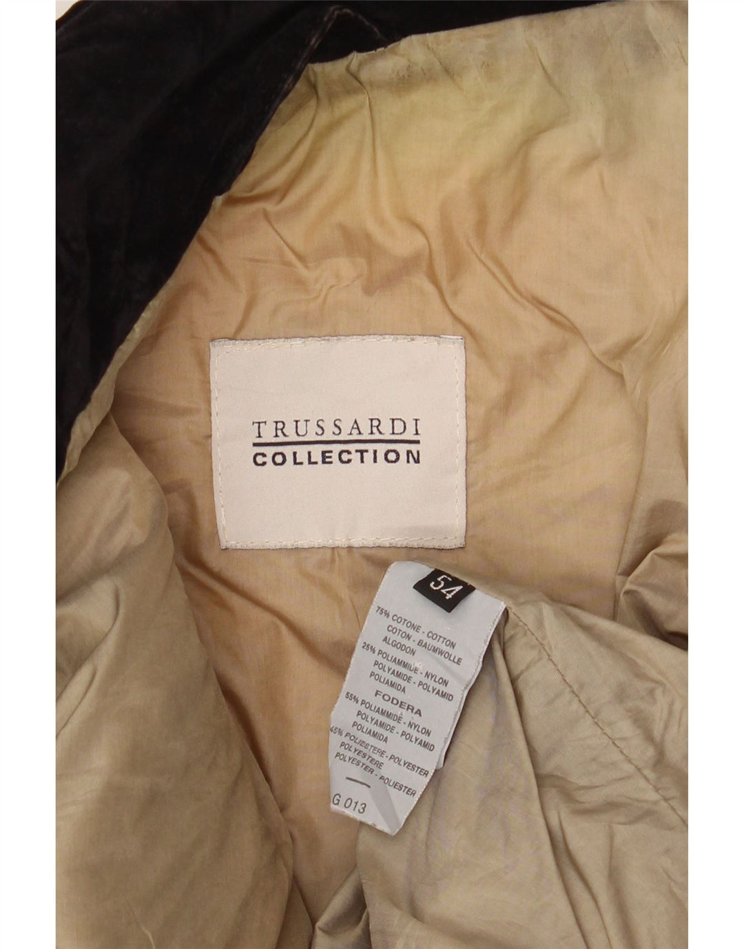 Trussardi Мужская стеганая ветровка IT 54 2XL Черный Хлопок