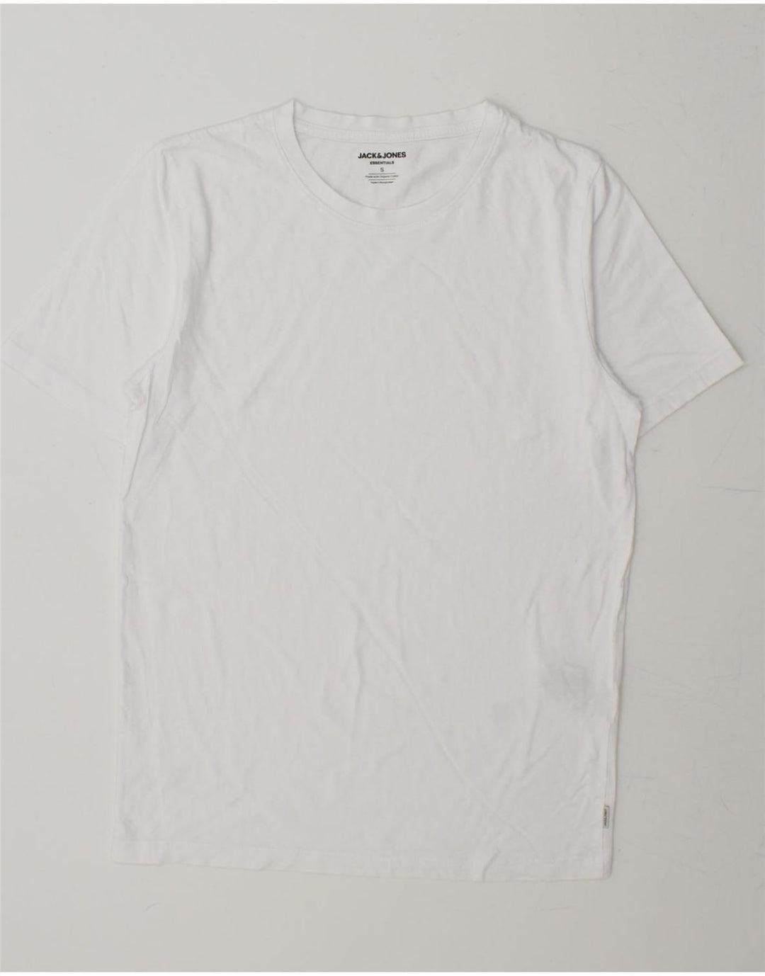 JACK & JONES Mens T-Shirt Top Small White Cotton Vintage Jack & Jones and Second-Hand Jack & Jones from Messina Hembry 