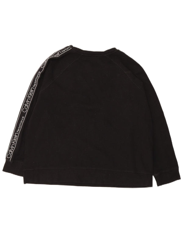 Женский свитер с рисунком Calvin Klein UK 20 2XL, черный хлопок