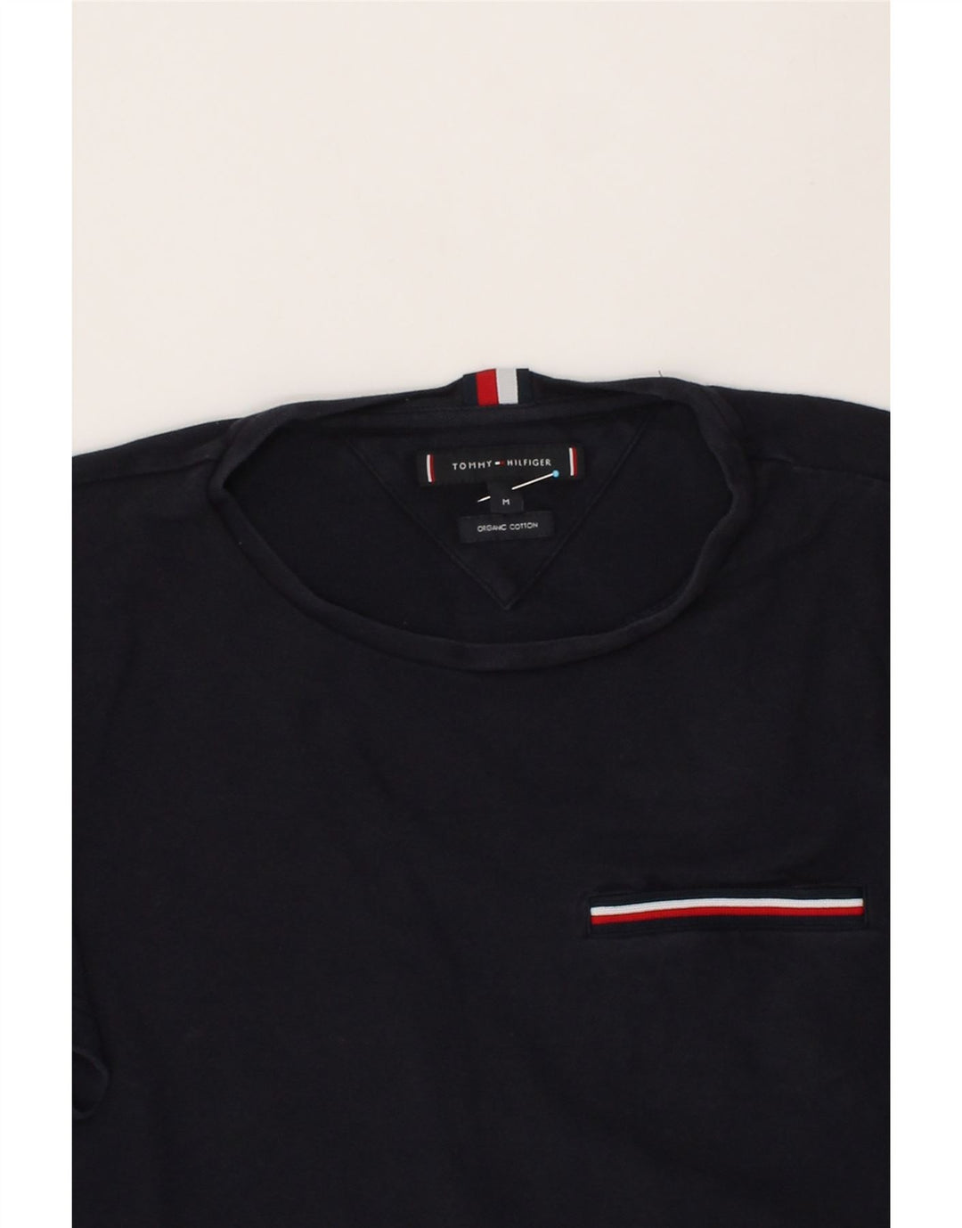 TOMMY HILFIGER Mens T-Shirt Top Medium Navy Blue Vintage Tommy Hilfiger and Second-Hand Tommy Hilfiger from Messina Hembry 
