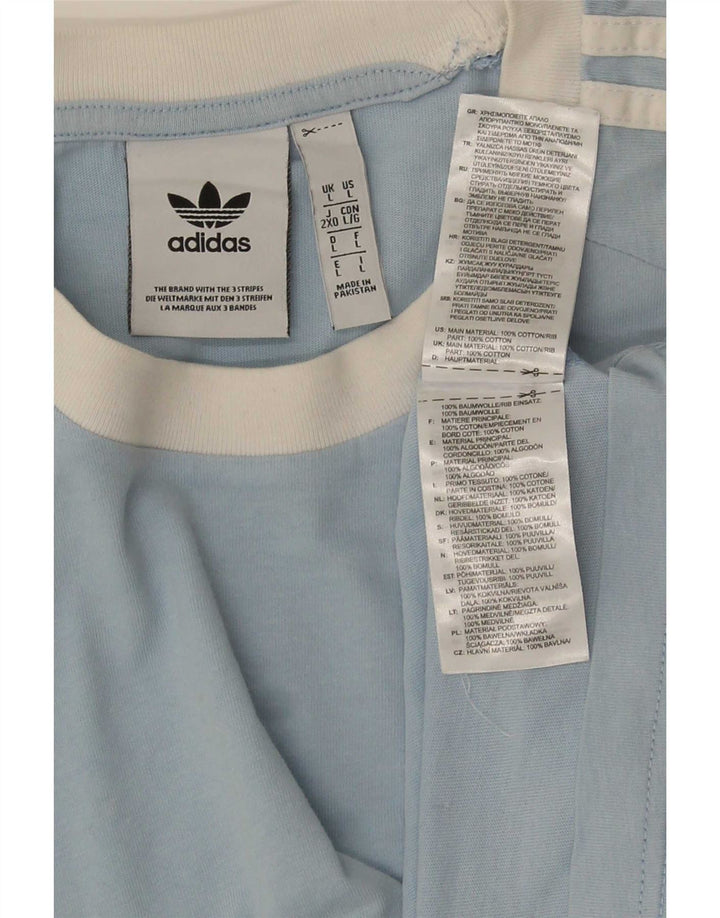 Мужская футболка Adidas Top большого синего цвета из хлопка