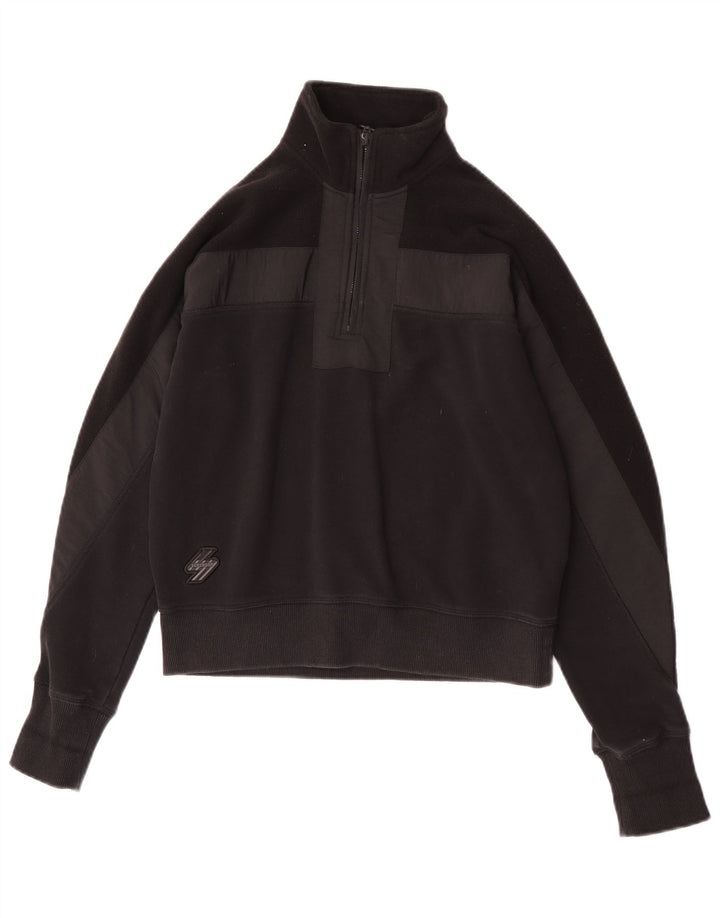 Женский джемпер оверсайз Superdry UK 10, маленький черный с цветными блоками