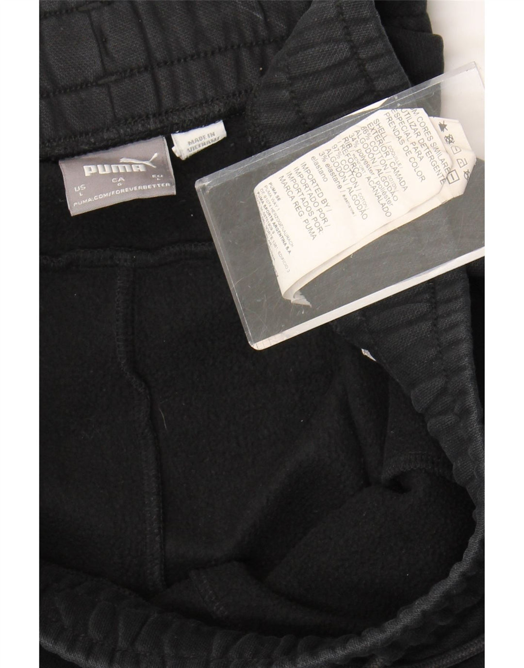 Мужские спортивные брюки Puma, джоггеры, большие черные хлопковые