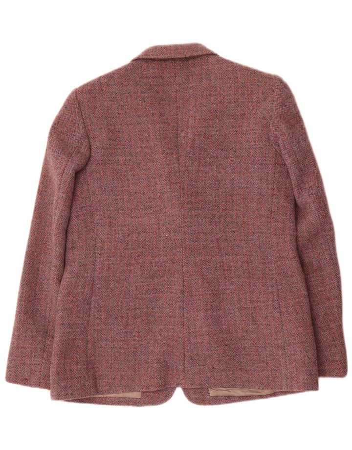 Женский твидовый пиджак Orvis Harris UK 12, средний красный с узором «в елочку»